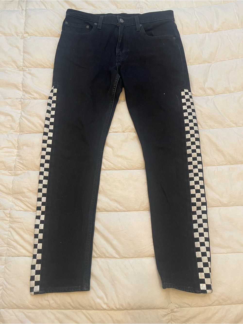 Levi’s | Black Alt Skinny Jeans with Checkerboard Pattern